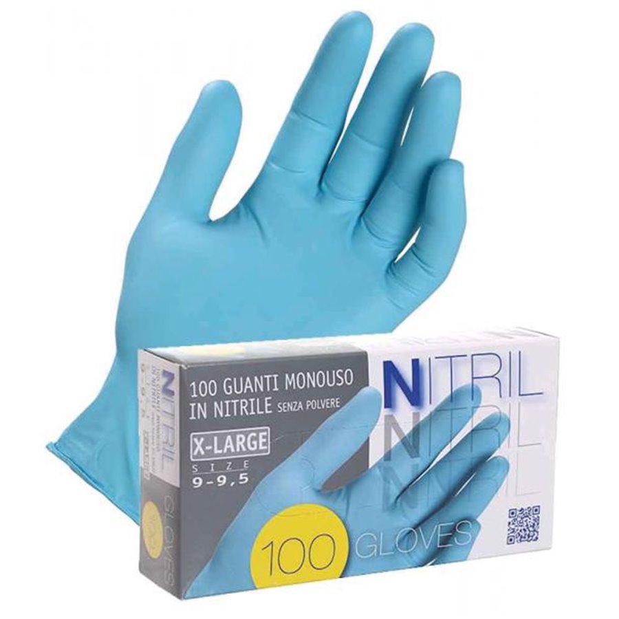 Box 100 guanti Nitril senza polvere taglia XL (9-9,5)