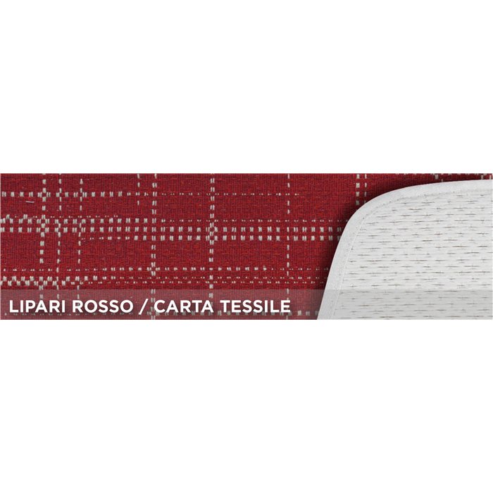 Coprisedili anteriori universali Tanga Doubleface Lipari rosso/carta tessile