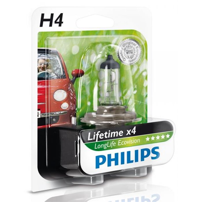 BL.1PZ PHILIPS H4 LONGLIFE ECOVISION 12V 55/60W P43t-38