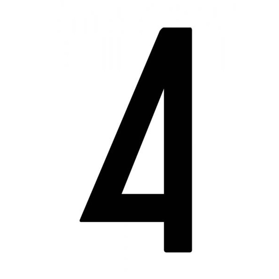 Busta 10 numeri adesivi "4" per targa ripetitrice