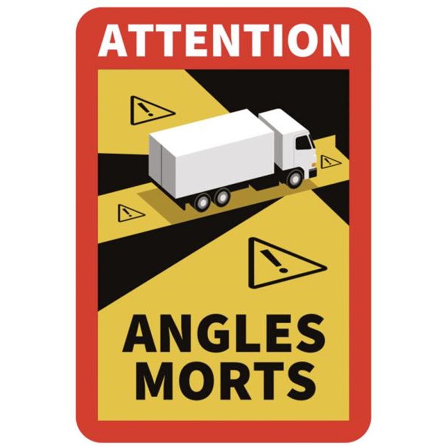 Adesivo "Angle morts" per camion