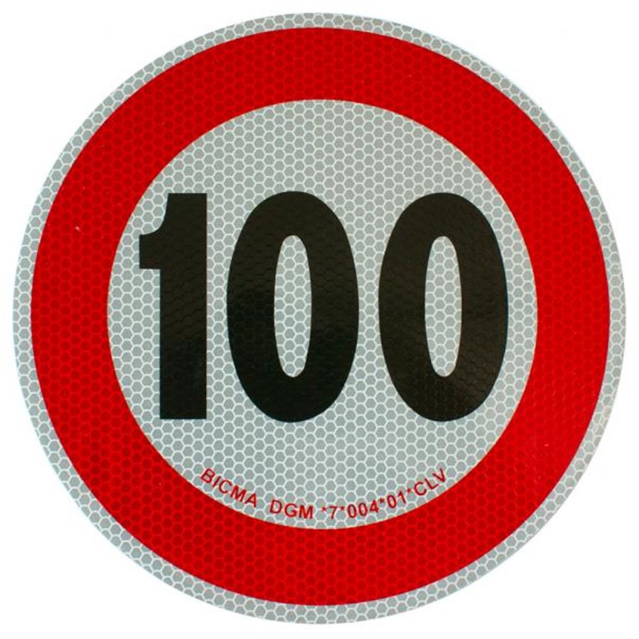 Disco adesivo limite di velocità 100 km
