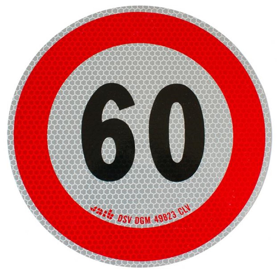 Disco adesivo limite di velocità 60 km
