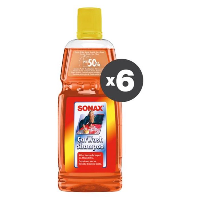 Conf. 6 pz Shampoo per auto 1 L