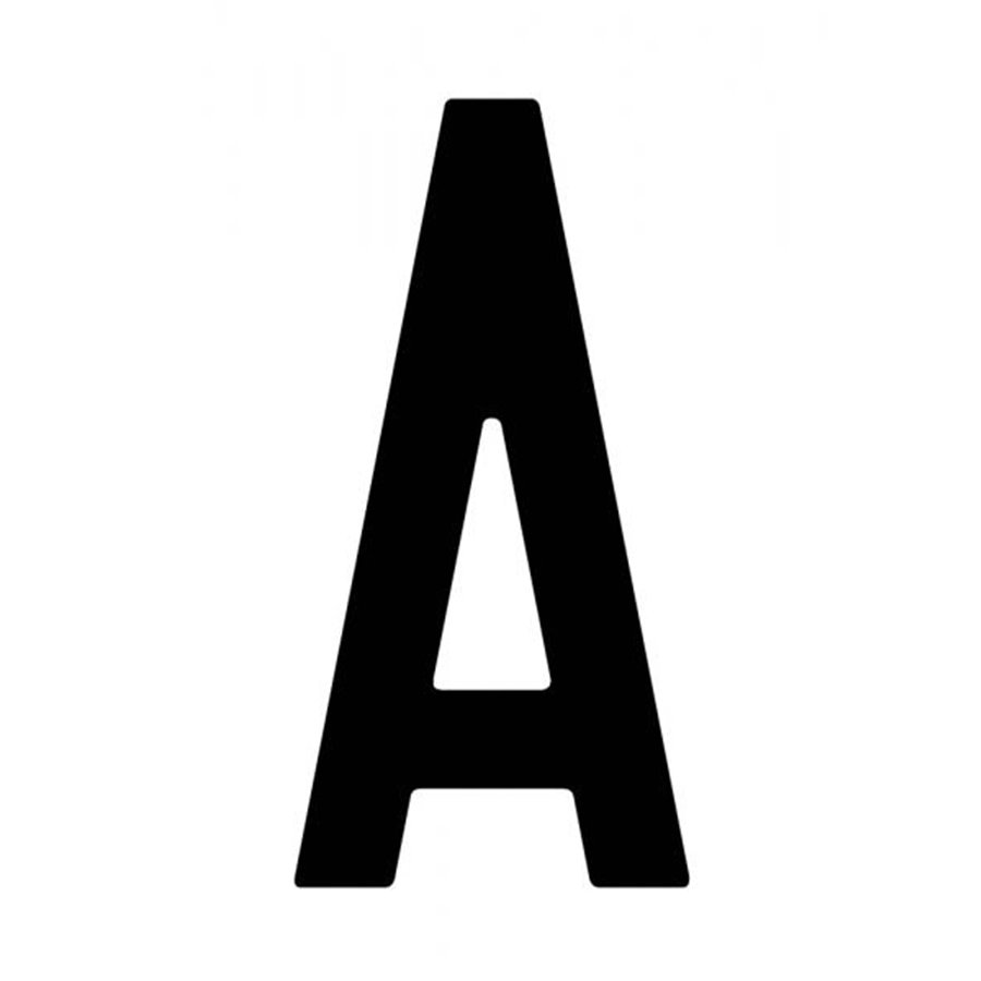 Busta 10 lettere adesive "A" per targa ripetitrice