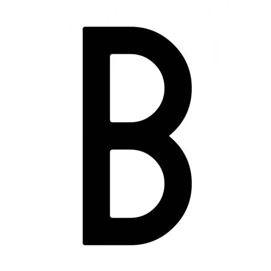 Busta 10 lettere adesive "B" per targa ripetitrice