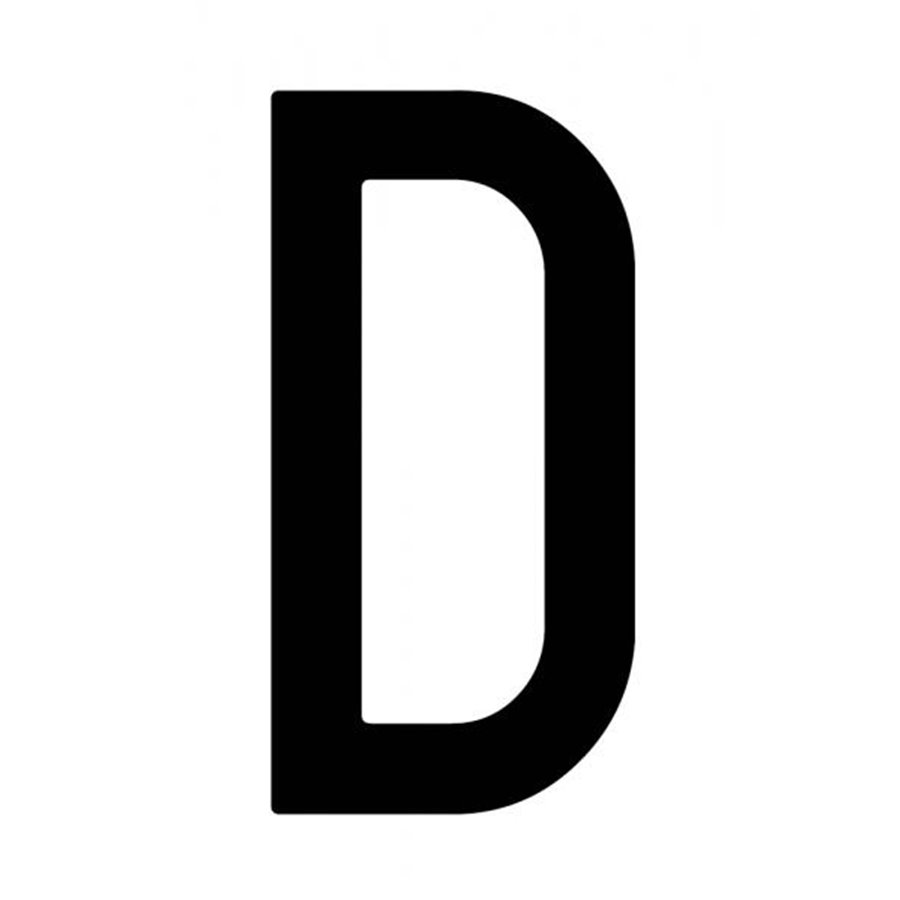 Busta 10 lettere adesive "D" per targa ripetitrice