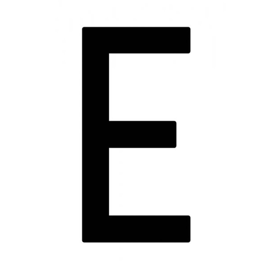 Busta 10 lettere adesive "E" per targa ripetitrice