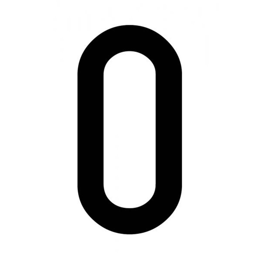 Busta 10 lettere adesive "O" per targa ripetitrice