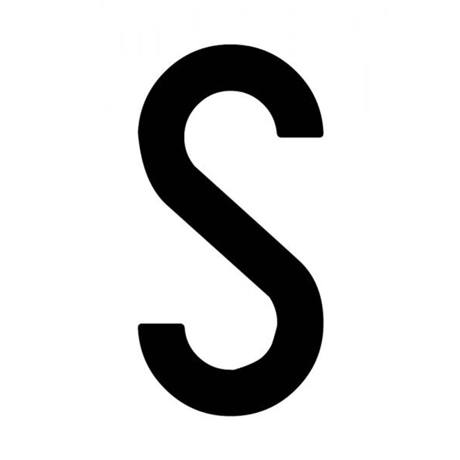 Busta 10 lettere adesive "S" per targa ripetitrice