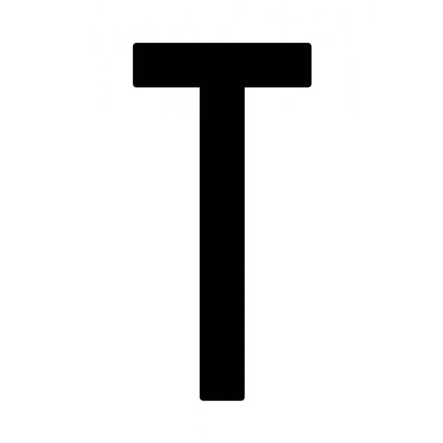 Busta 10 lettere adesive "T" per targa ripetitrice
