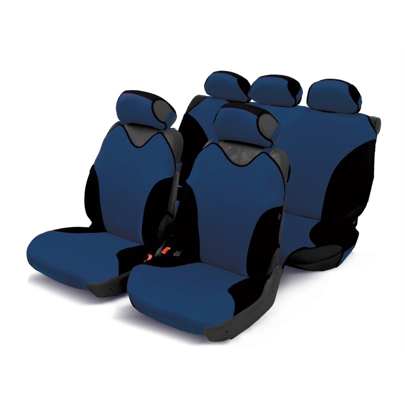 Serie completa coprisedili Turbo blu/nero