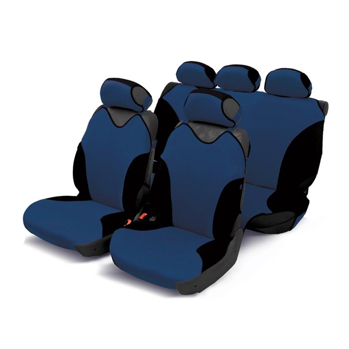 Serie completa coprisedili Turbo blu/nero