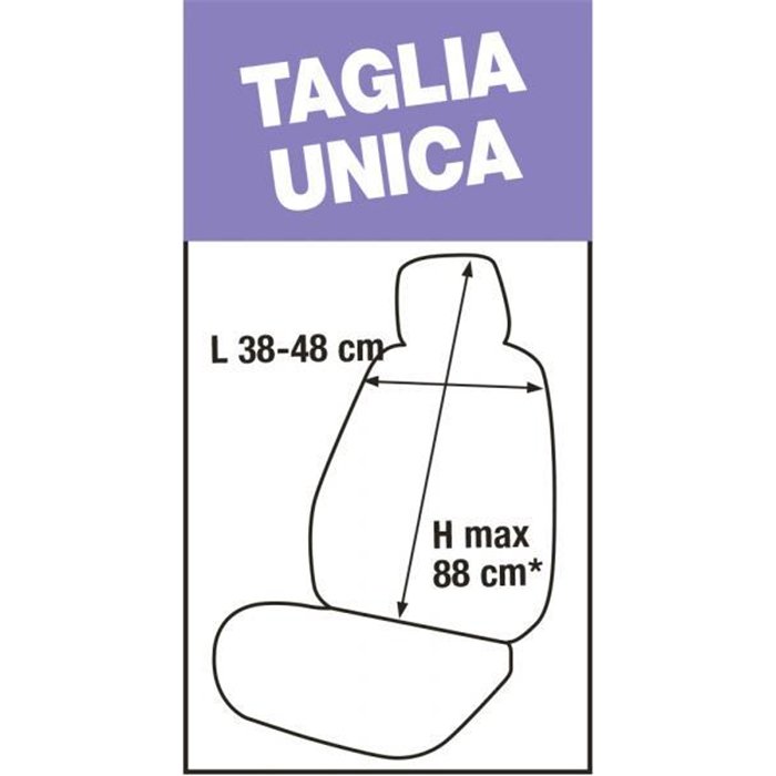 Coprisedile anteriore Poncho tess. elastico misto cotone crema