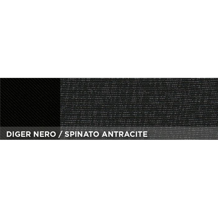 Serie completa coprisedili personalizzati Lancia Ypsilon 11˃24 5 posti tess. misto cotone nero/antracite