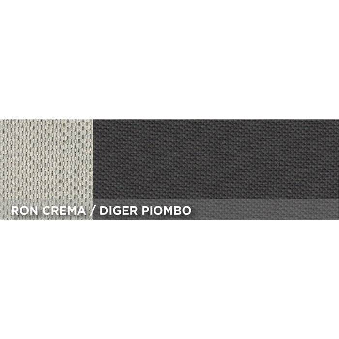 Coprisedili anteriori personalizzati Fiat 500 07˃  tess. misto cotone grigio/panna