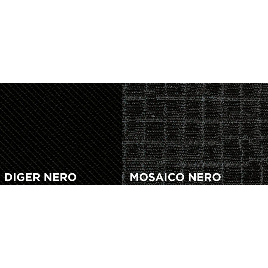 Coprisedili anteriori personalizzati Fiat 600 23˃ tess. misto cotone nero/mosaico nero