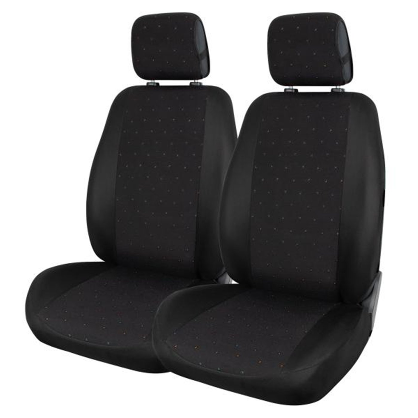 Coprisedili anteriori Fast&Smart tg. speciale tess. misto cotone nero/black&color