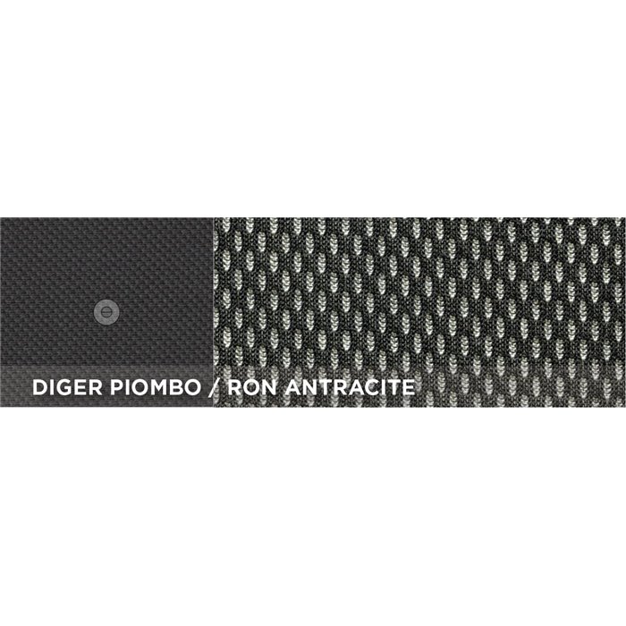 Coprisedili anteriori personalizzati Fiat Ducato camper 06˃ tess. misto cotone piombo/antracite