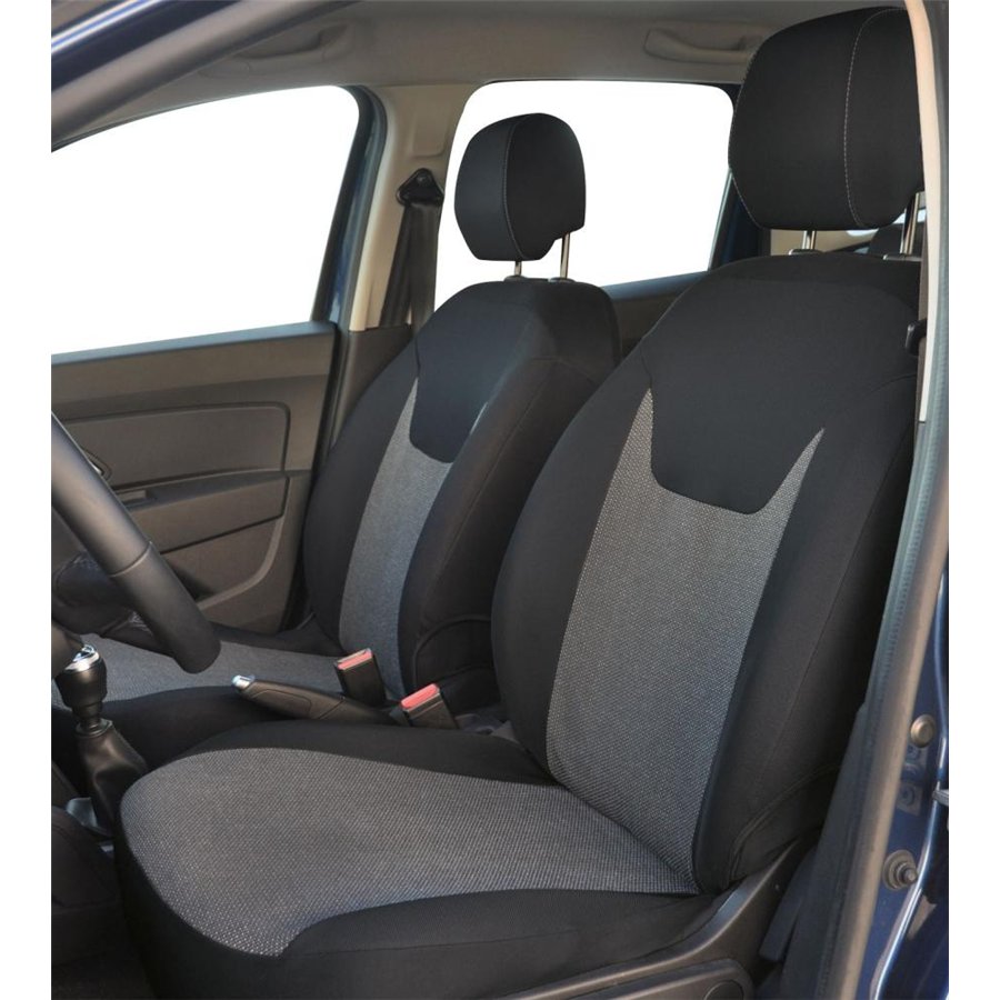 Serie completa coprisedili personalizzati DACIA Duster II/III 18˃24, 24˃ tess. millepunti antracite
