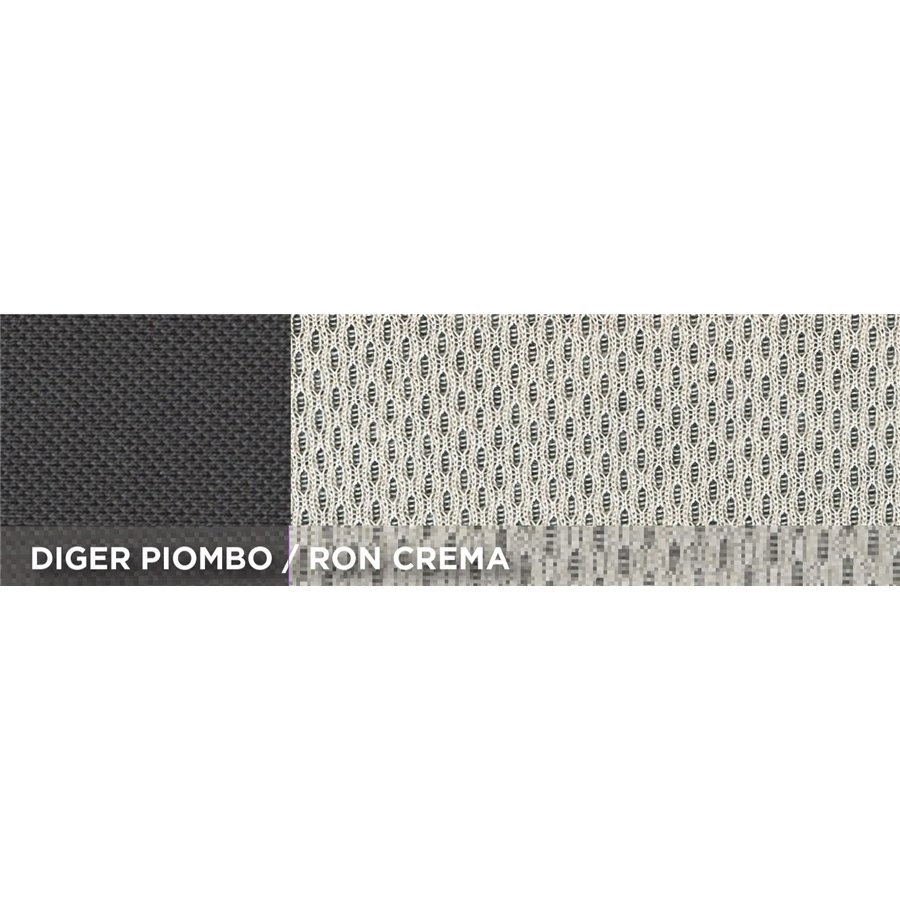 Coprisedili anteriori personalizzati Fiat Ducato camper 02˃06 tess. misto cotone piombo/crema