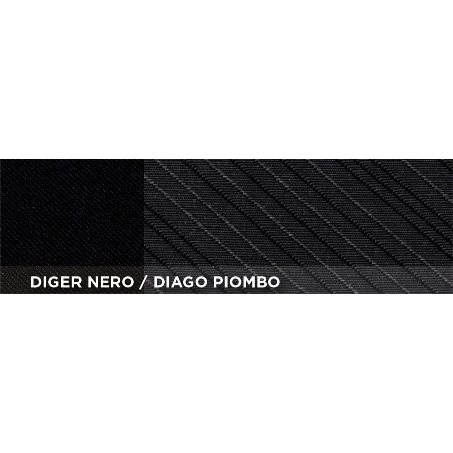 Coprisedili anteriori personalizzati Fiat Ducato camper 94˃02 tess. misto cotone grigio/nero