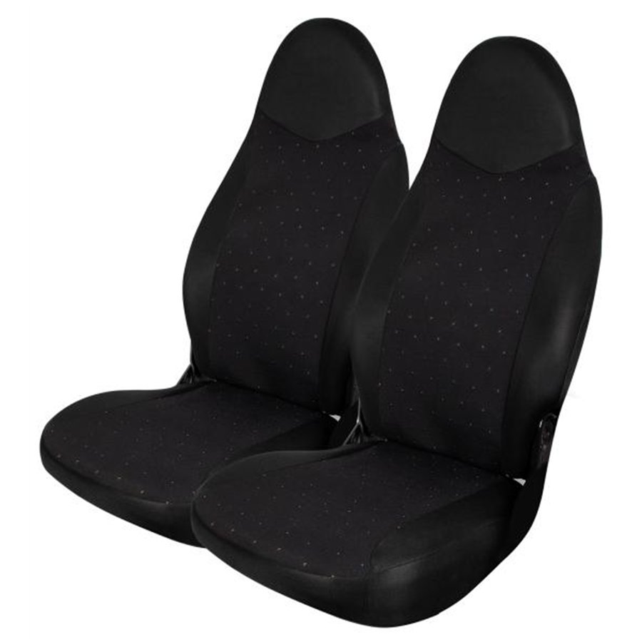 Coprisedili anteriori Sporty tg. unica tess. nero/black&color