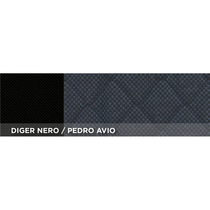 Coprisedili anteriori Centauro tg. universale tess. misto cotone trapuntato avio/nero