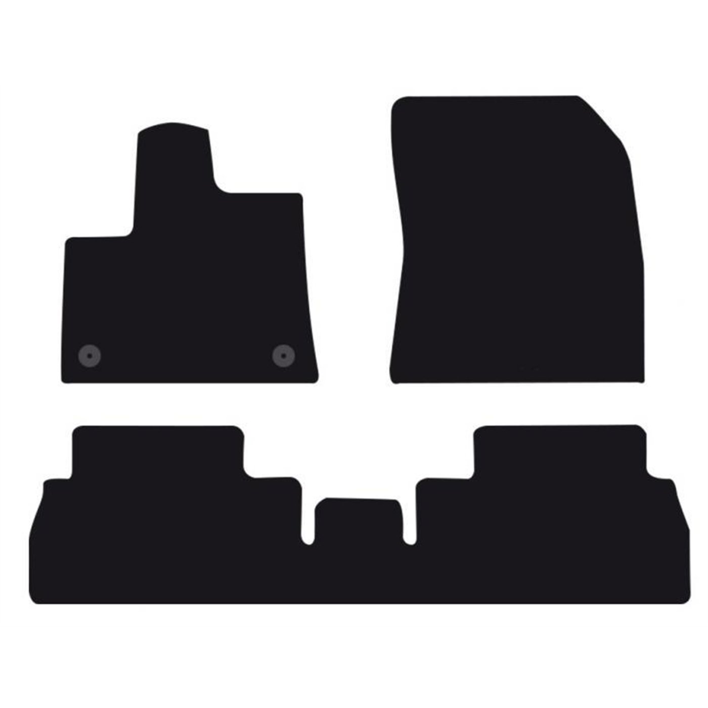 Tappeti moquette Tailor CITROEN Berlingo 5p. 18˃ - OPEL Combo E Life 18˃ - PEUGEOT Rifter 18˃  5 posti (fix tondo)