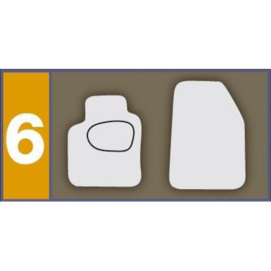 Set 4 tappeti moquette Actualfit nero mod. 6