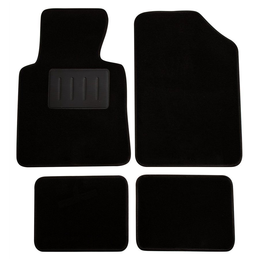 Set 4 tappeti moquette Moquettemats nero mod. A