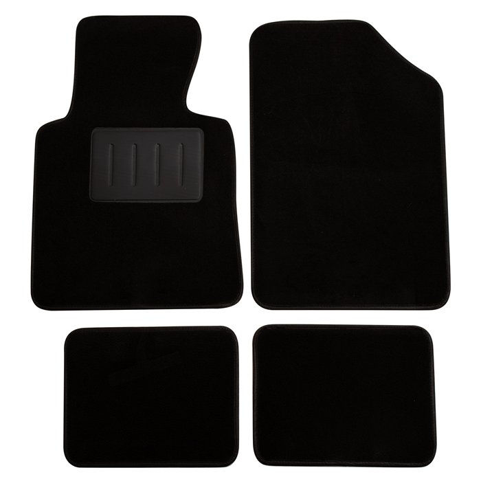 Set 4 tappeti moquette Moquettemats nero mod. A