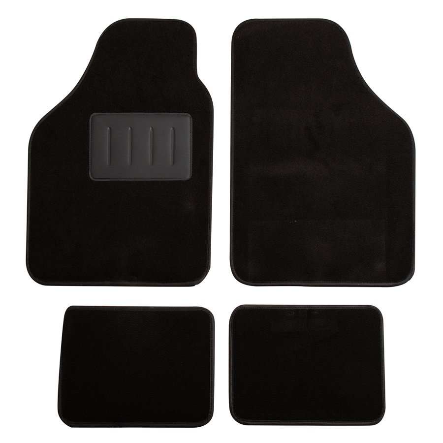 Set 4 tappeti moquette Moquettemats nero mod. C