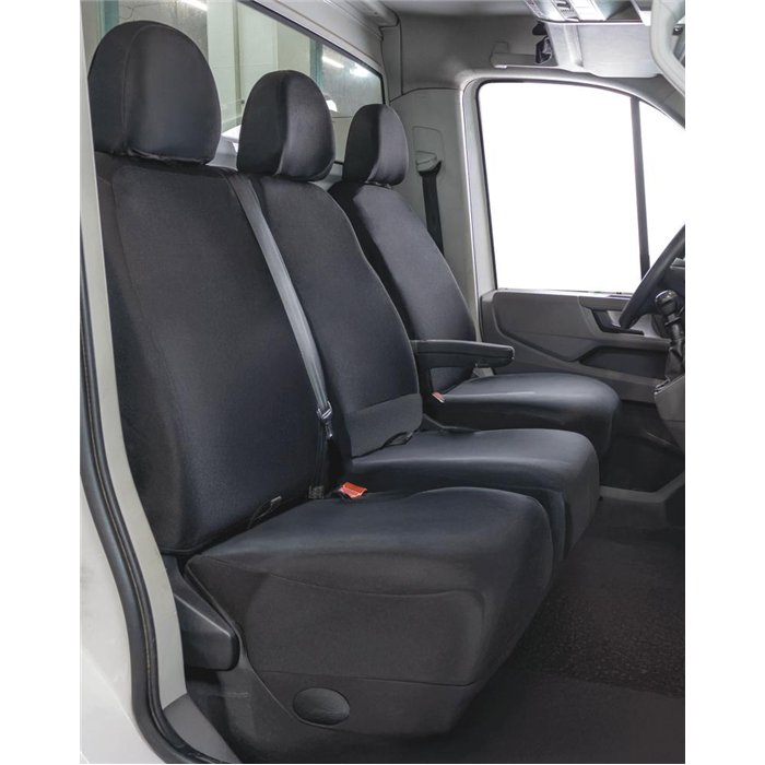 Coprisedili per furgoni tg. SP35 seduta divisa apribile tess. poliestere nero