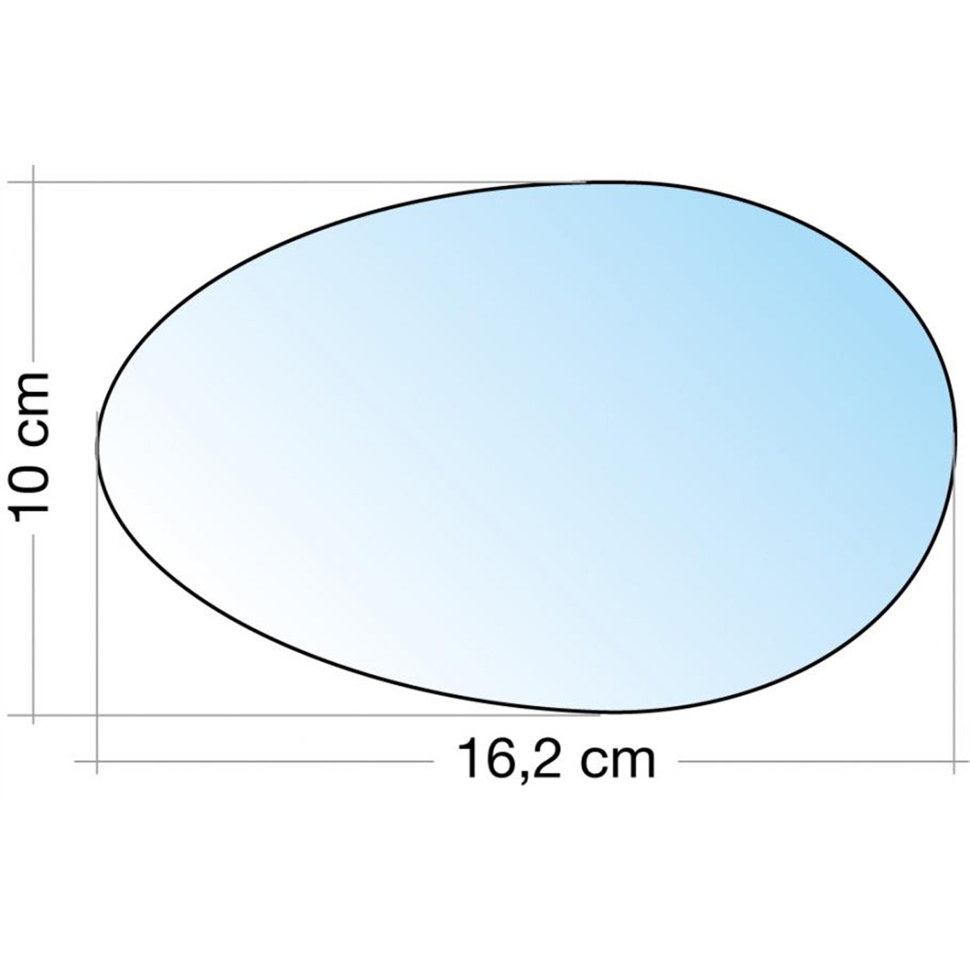 SPECCHIO C/PIASTRA DX AZZ. ASF. ALFA 156 97˃