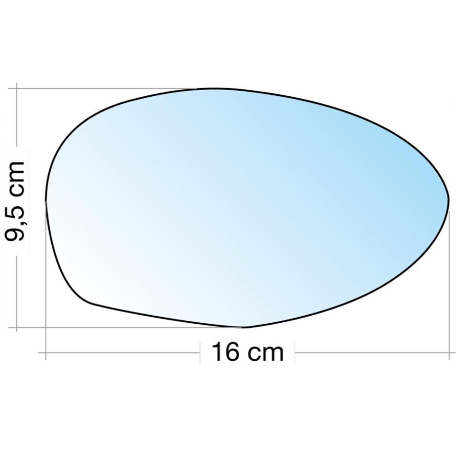 SPECCHIO C/PIASTRA DX CROM. CURVO ALFA 147/GT ˃09