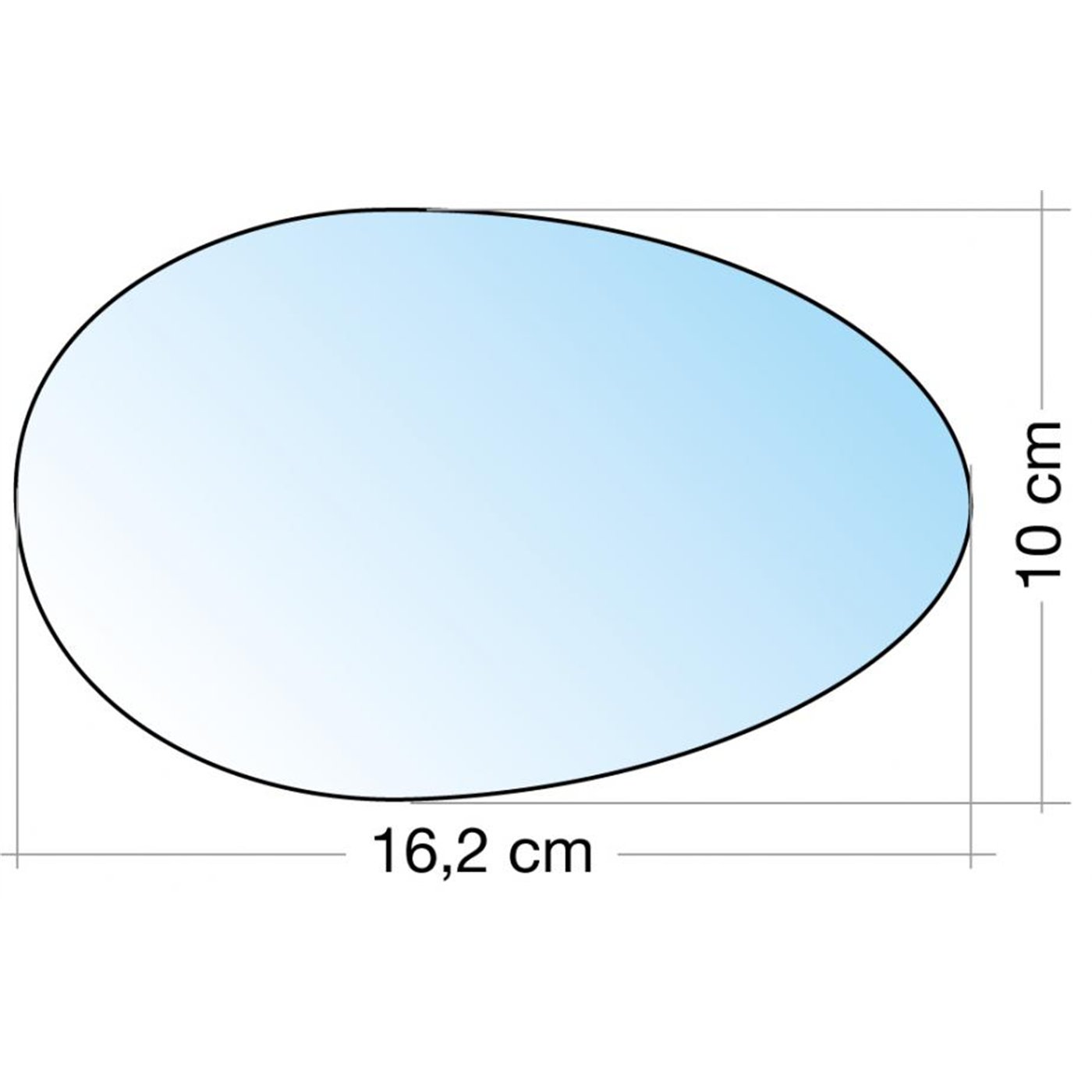SPECCHIO C/PIASTRA SX AZZ. ASF. TERM. ALFA 156 97˃