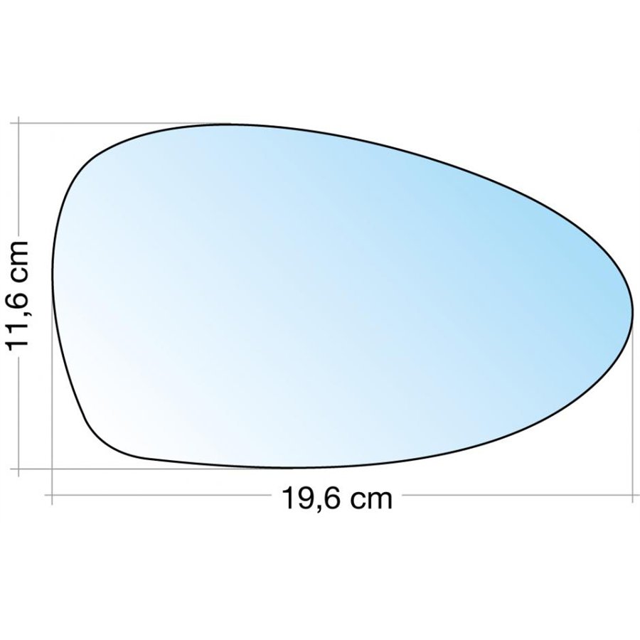 SPECCHIO C/PIASTRA DX CROM. CURVO ALFA 147/GT 10˃