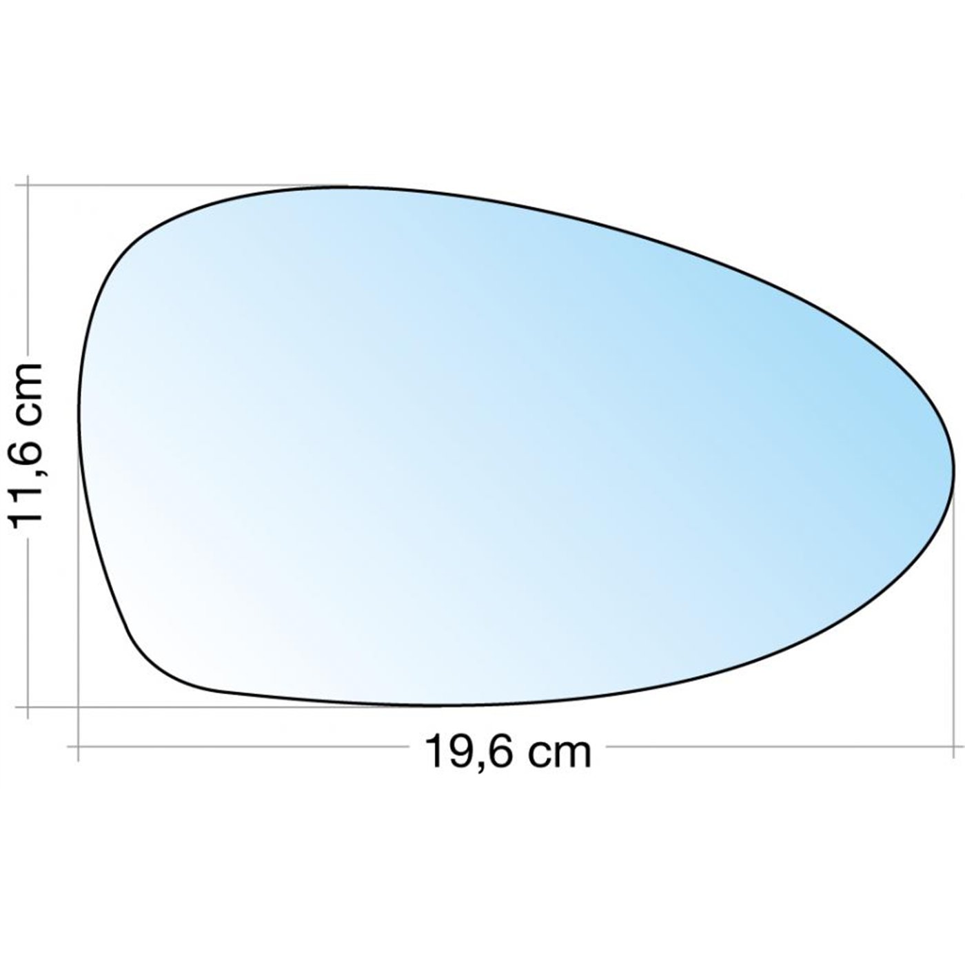 SPECCHIO C/PIASTRA DX CROM. CURVO ALFA 147/GT 10˃