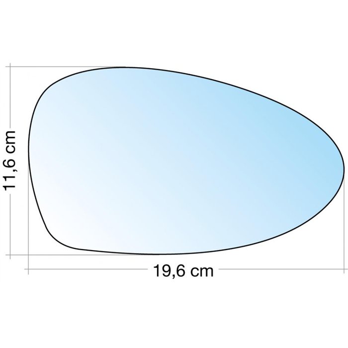 SPECCHIO C/PIASTRA DX CROM. CURVO ALFA 147/GT 10˃