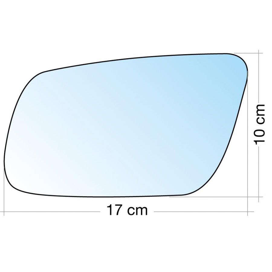 SPECCHIO C/PIASTRA SX AZZ. ASF. AUDI A3 01˃03, A4 99˃00, A6 00˃04, A8 00˃02