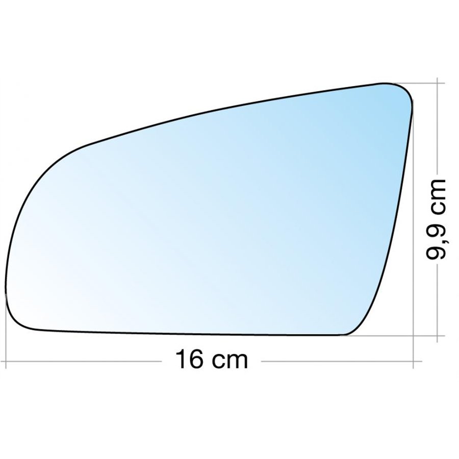 SPECCHIO C/PIASTRA SX CROM. ASF. AUDI A3 03˃08, A4 00˃, A6 04˃08