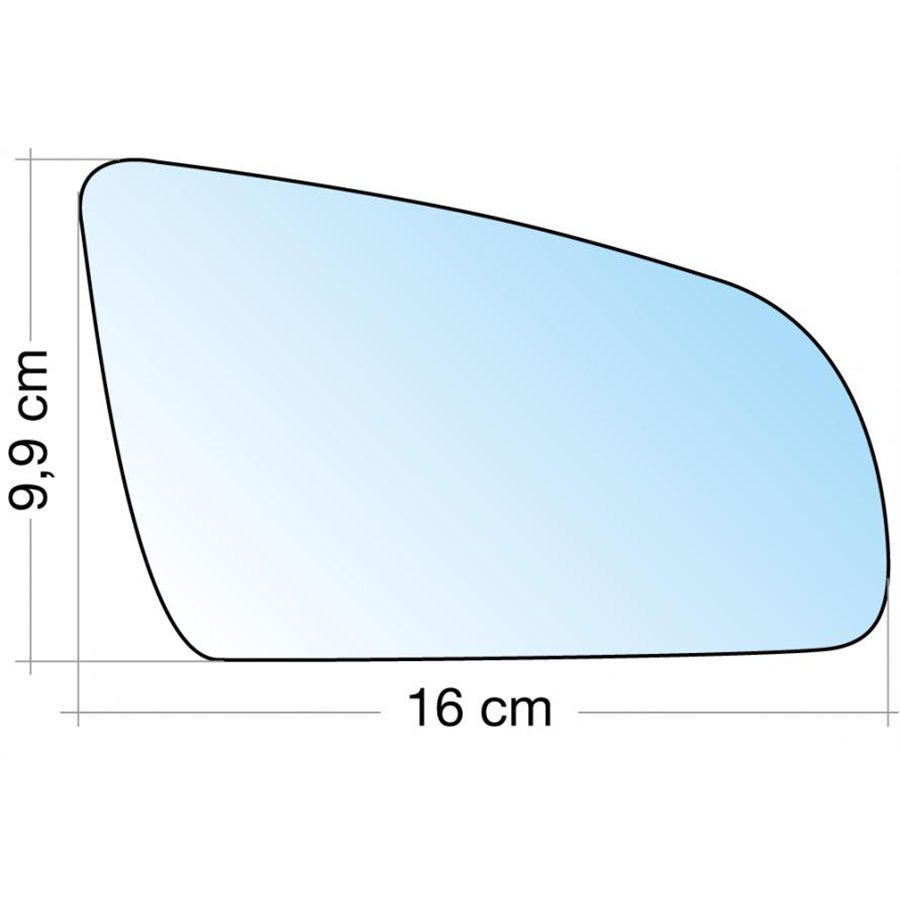 SPECCHIO C/PIASTRA DX CROM. ASF. TERM. AUDI A3 03˃08, A4 00˃, A6 04˃08