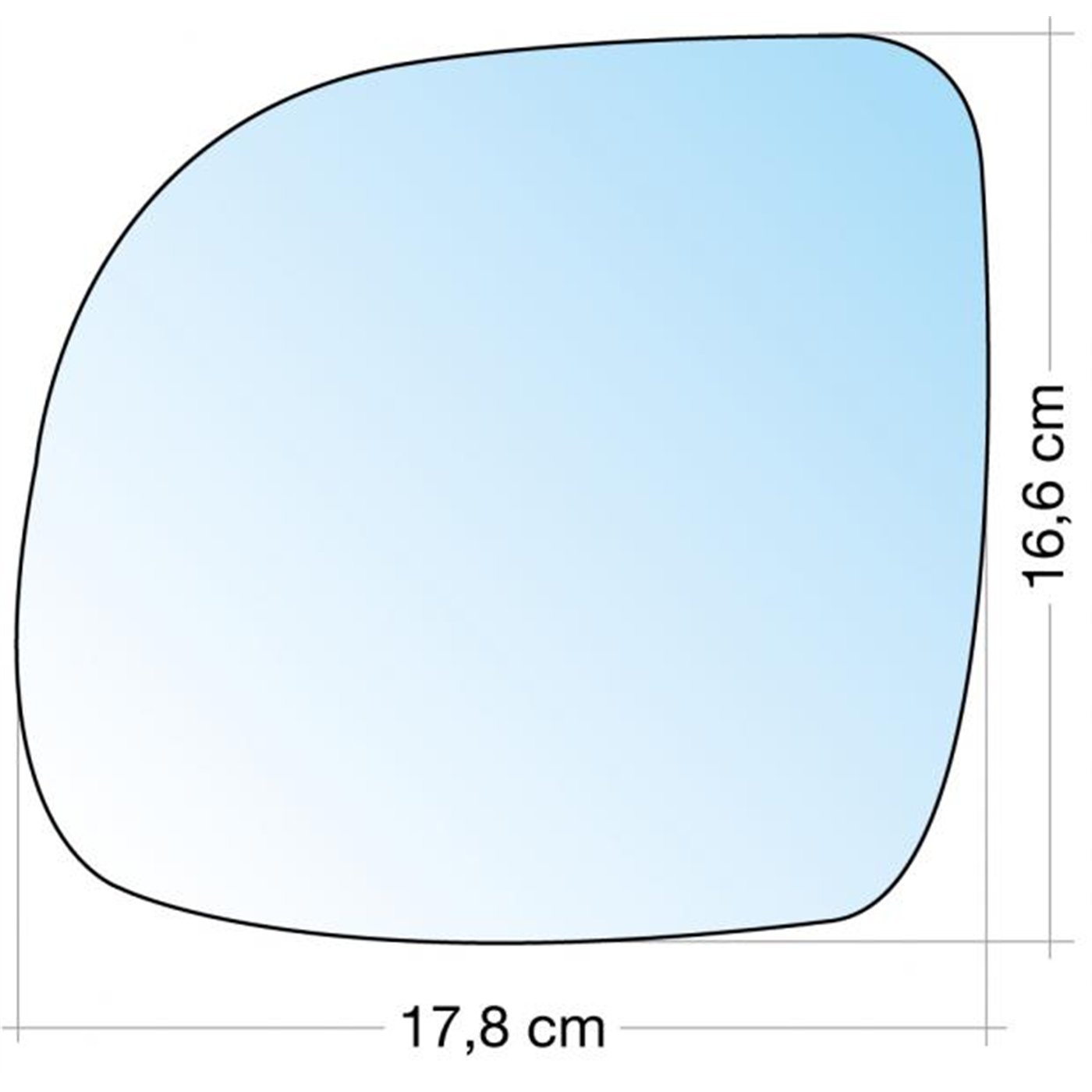 SPECCHIO C/PIASTRA SX CROM. CURVO AUDI Q7 05˃09-VW TOUAREG 07˃