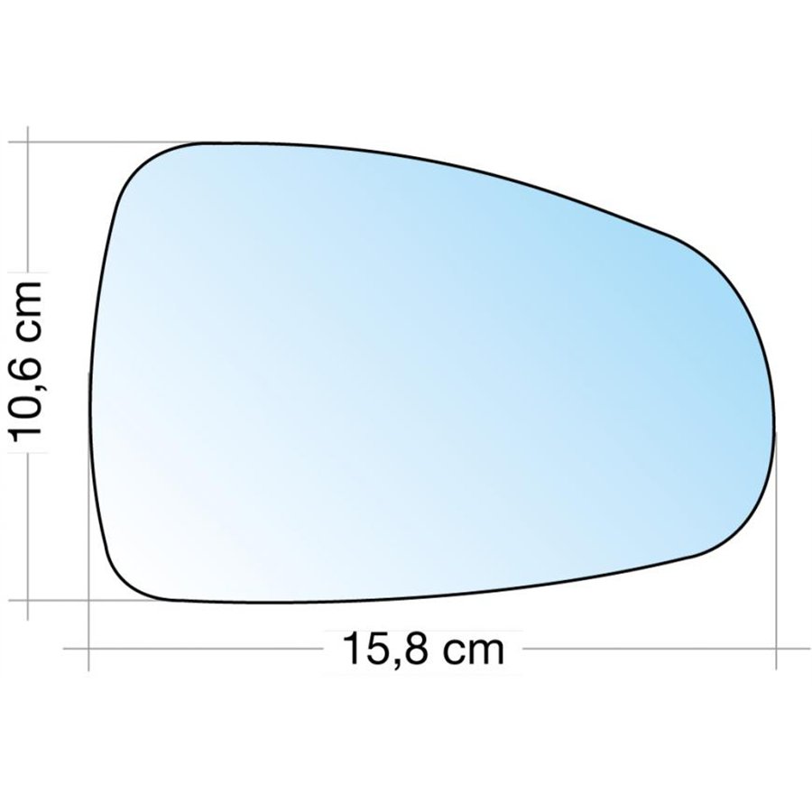 SPECCHIO C/PIASTRA DX CROM. ASF. TERM. AUDI A1 10˃