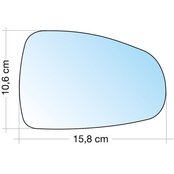 SPECCHIO C/PIASTRA DX CROM. ASF. TERM. AUDI A1 10˃