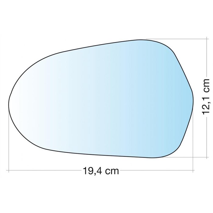 SPECCHIO C/PIASTRA SX CROM CURVO TERM. AUDI A6 11˃