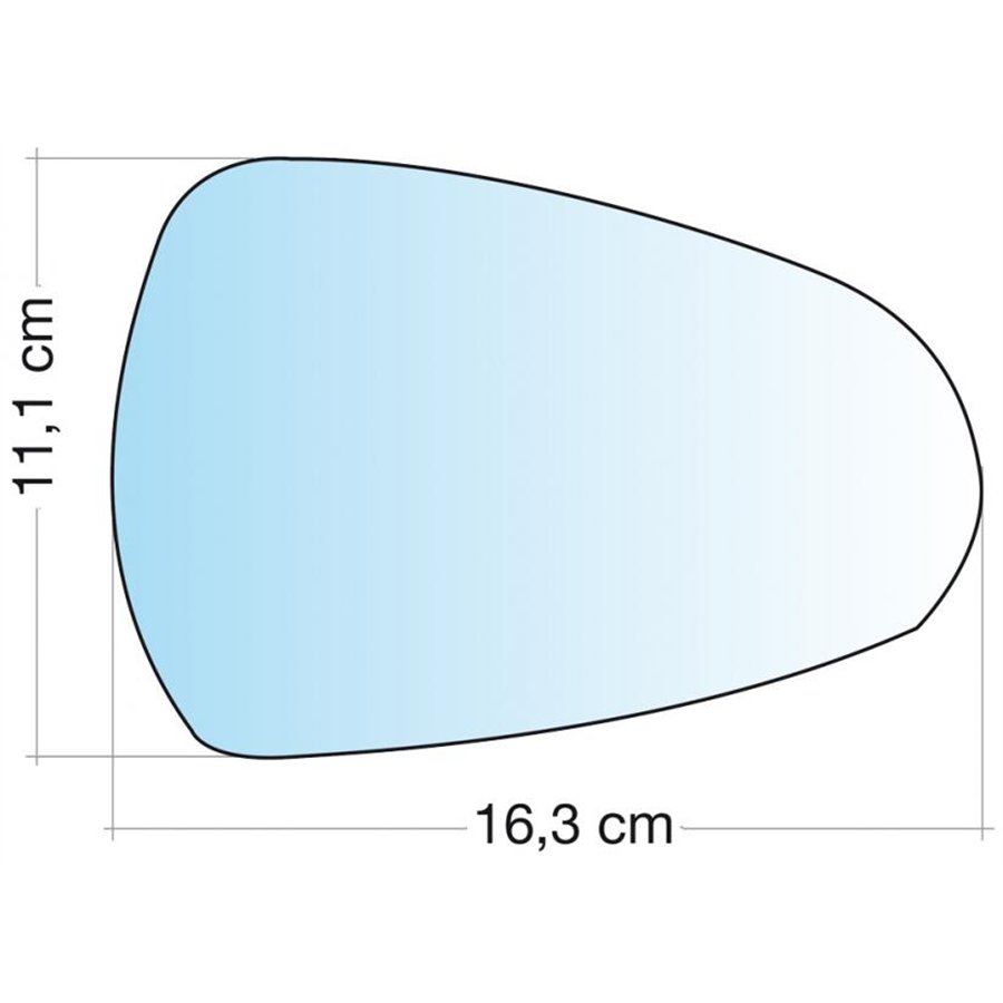 SPECCHIO C/PIASTRA DX CROM. ASF. TERM. AUDI A3 12˃