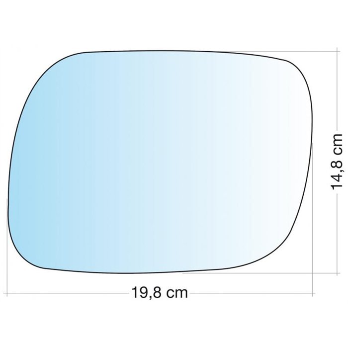 SPECCHIO C/PIASTRA SX CROM. CURVO VW TOUAREG 02˃07