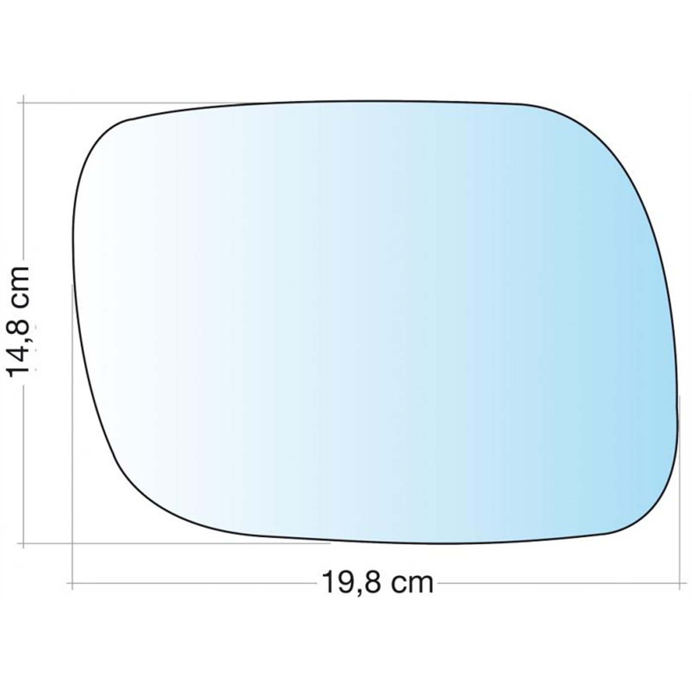 SPECCHIO C/PIASTRA DX CROM. CURVO VW TOUAREG 02˃07